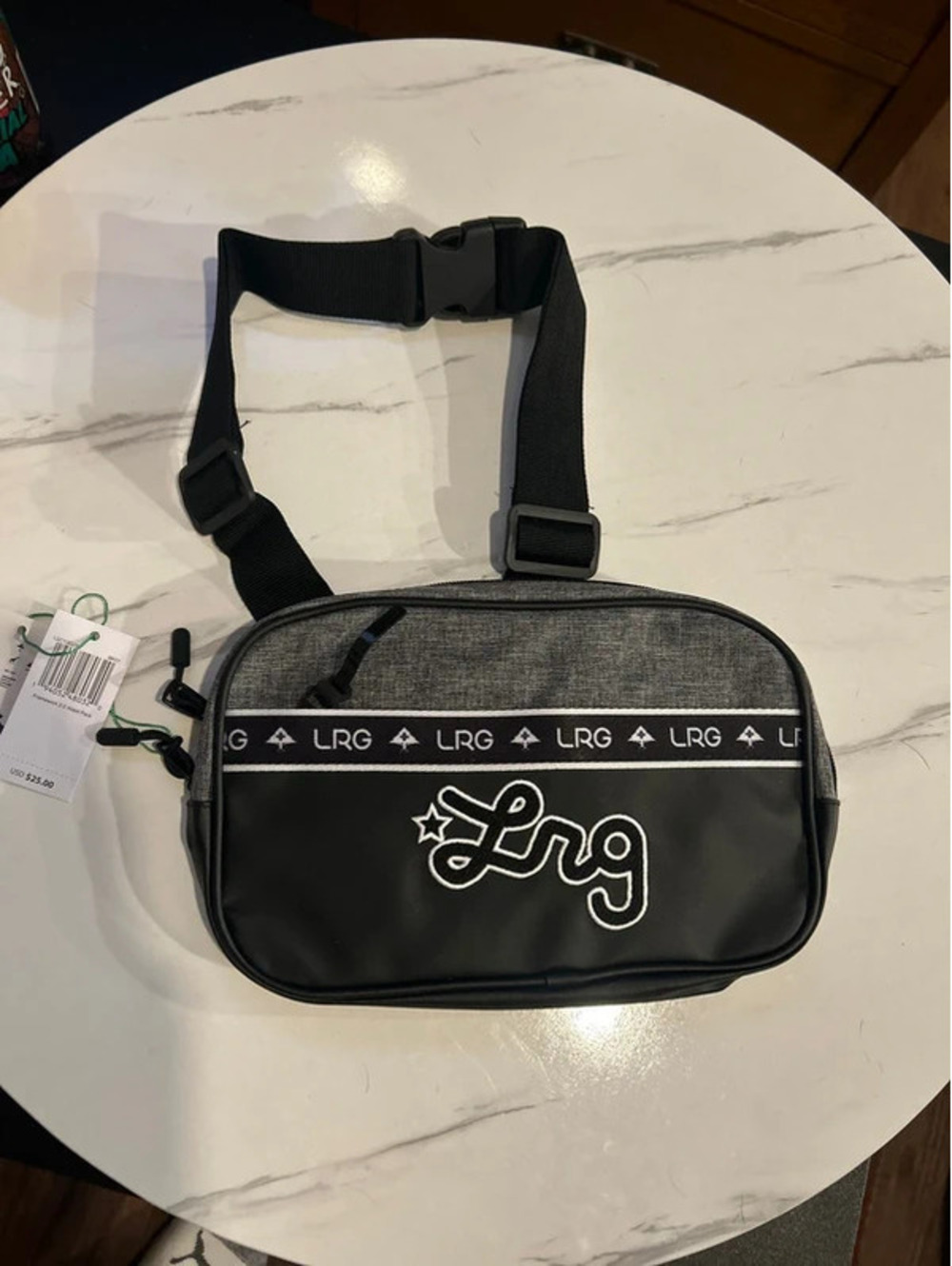 LRG Framework 2.0 Waist Pack Black Crossbody Fanny Pack NWT